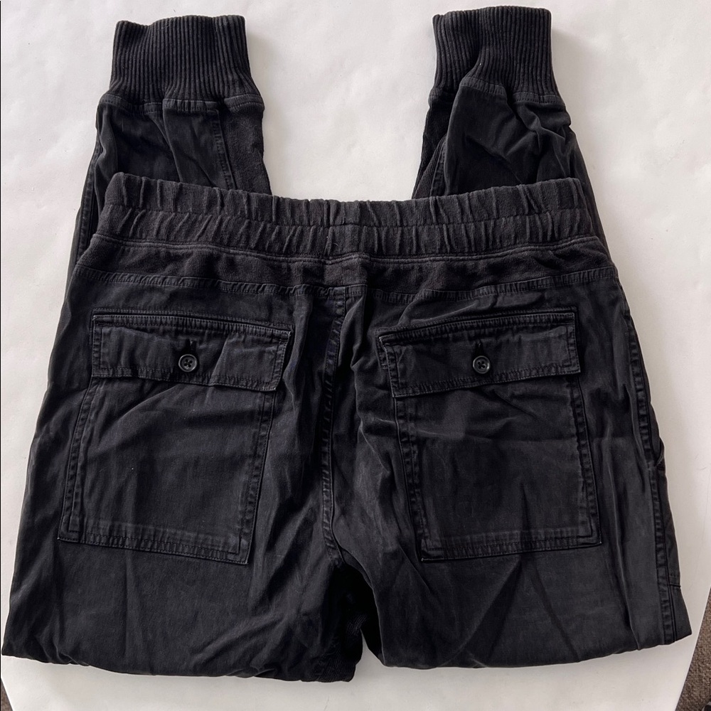 James Perse Mixed Media Casual Pull On Jogger Style Pant in Black 3 / Large $265 - Picture 8 of 10
